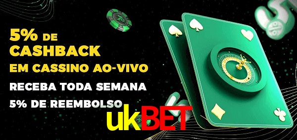Promoções do cassino ao Vivo ukbet